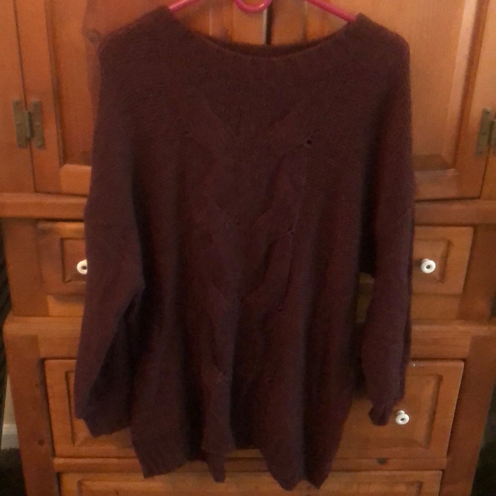 Burgundy oversized sweater
